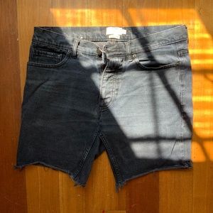 Faded Black Cutoff Skinny Denim Shorts